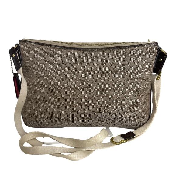 COACH Poppy Signature C Mini Oxford East/West Swingpack Canvas Crossbody - Picture 3 of 11